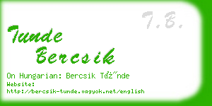 tunde bercsik business card